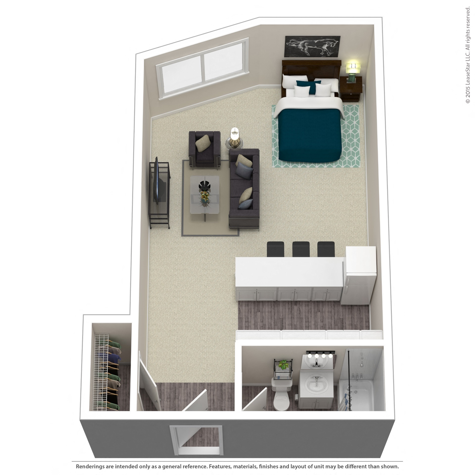 The Mill at First Hill Apartments in Seattle, Washington Studio Floor Plan